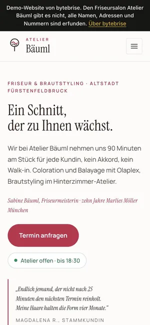 Atelier Bäuml on a phone