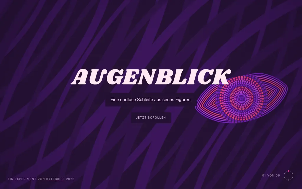 AUGENBLICK Op-Art-Scrollwelt, Live-Demo