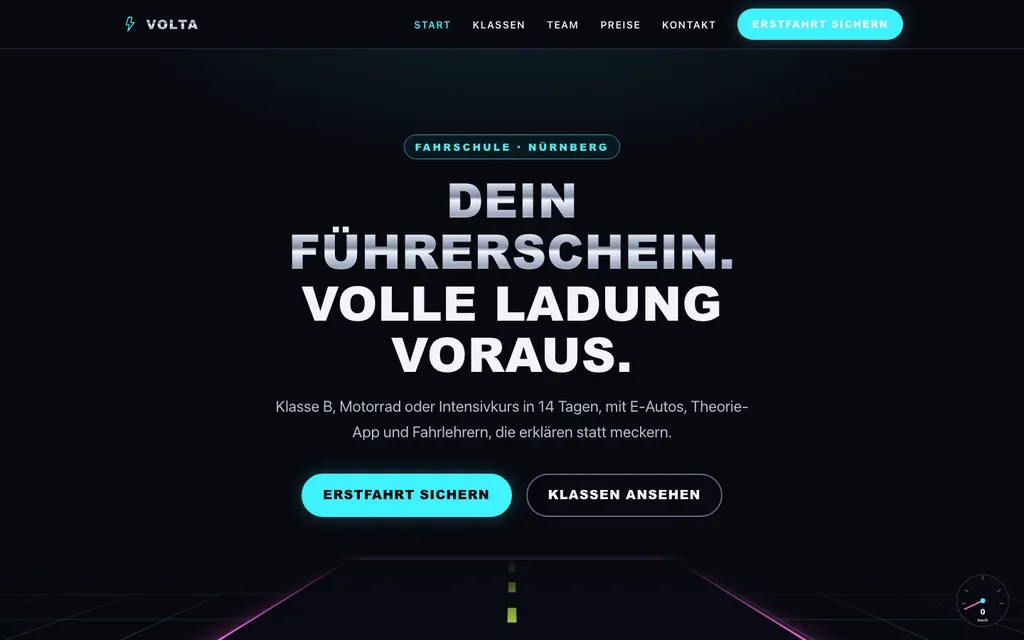 Fahrschule VOLTA, Live-Demo