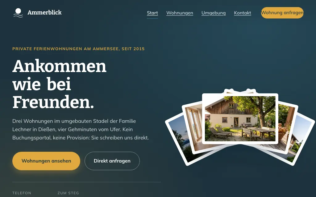 Ammerblick Ferienwohnungen, Live-Demo