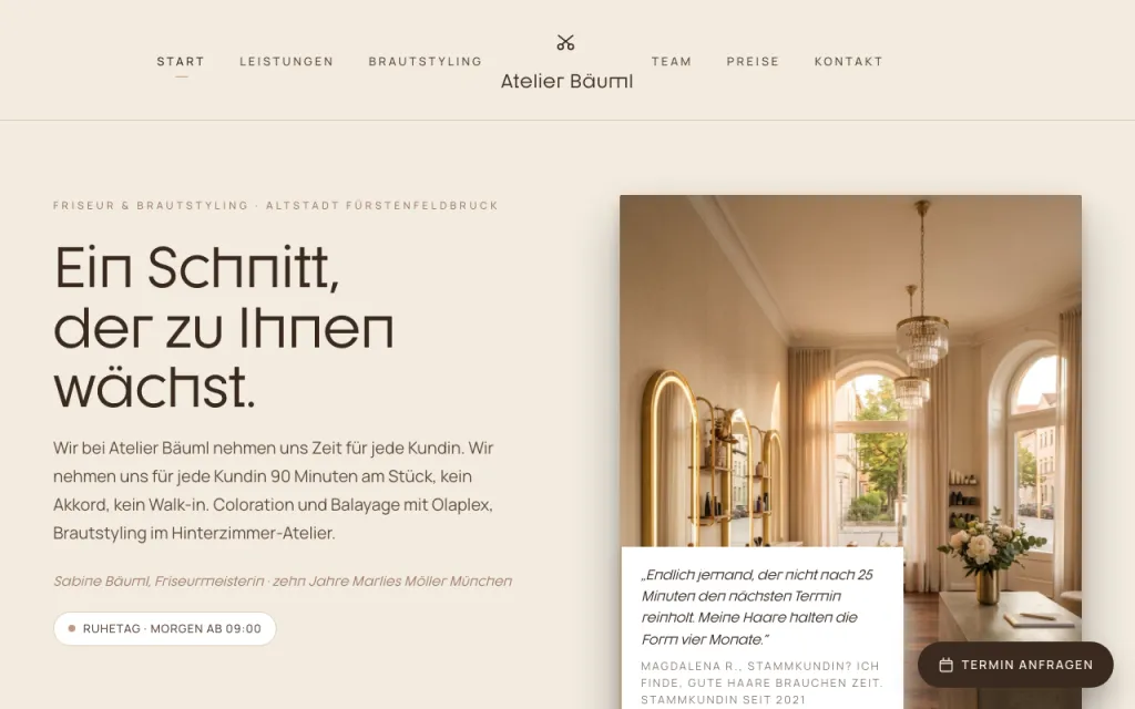 Friseur-Demo: Salon Aura