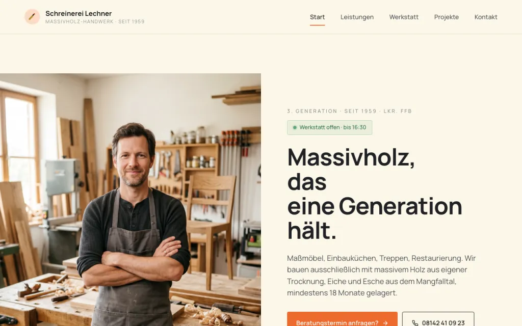 Handwerker-Demo: Schreinerei Hofer