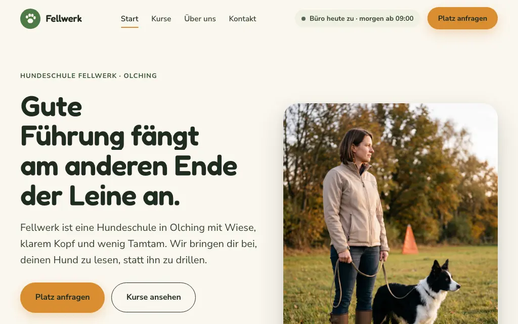 Hundeschule Fellwerk, Live-Demo