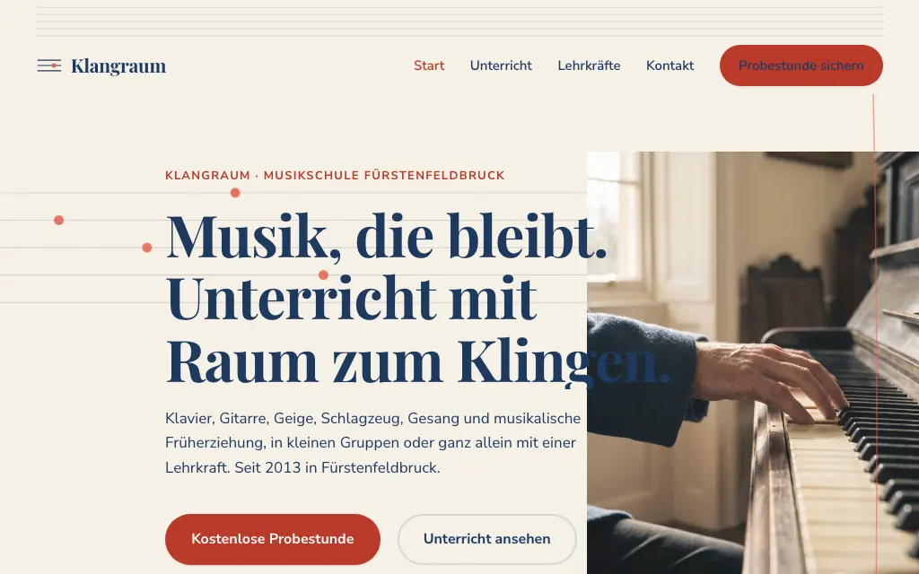 Klangraum Musikschule, Live-Demo