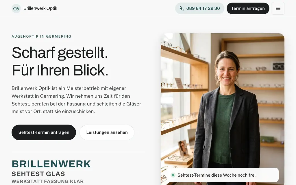 Brillenwerk Optik, Live-Demo
