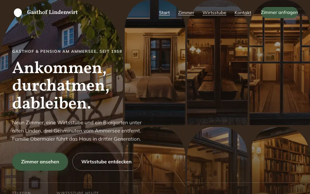 Gasthof Lindenwirt, Live-Demo