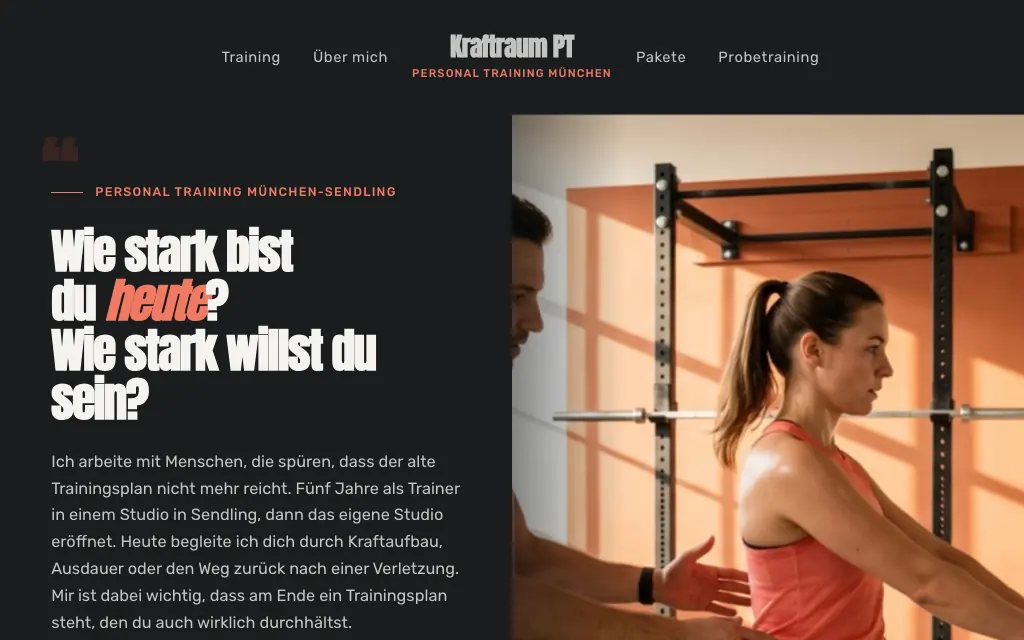 Kraftraum PT, Live-Demo