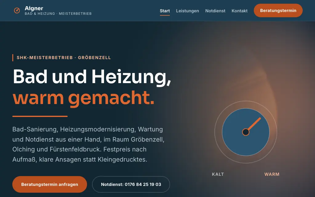 Aigner Bad & Heizung, Live-Demo