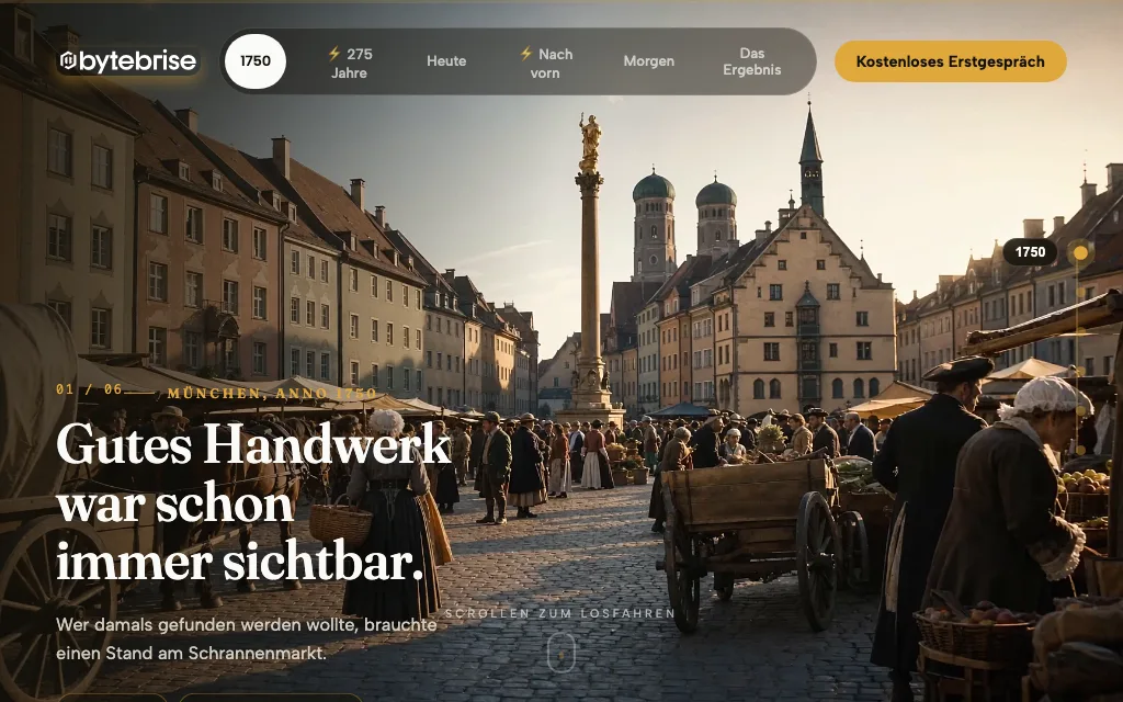Scroll-Welt-Demo: München Zeitreise