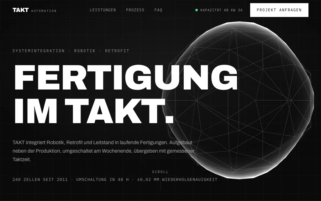 TAKT-Demo: Industrieautomatisierung