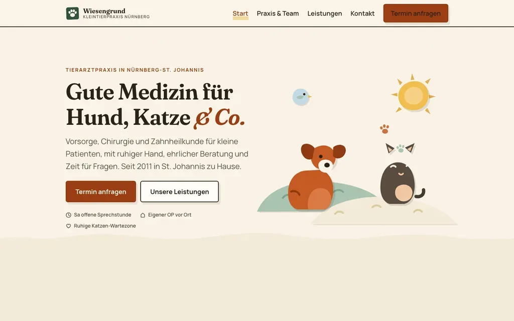 Kleintierpraxis Wiesengrund, Live-Demo